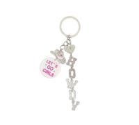 Acrylic Western Cowboy Hat Disco Ball Keychain HOWDY Letters Keyring Party Decorations Cowgirl Purse Charms Accessories, D, Medium