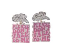 Acrylic Western Cowgirl Earrings Resin Cool Disco Handmade Howdy Dangle Earrings Nashville Rodeo Party Outfits Jewelry for Women, Zinc, No Gemstone