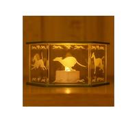 Acrylic Whippet Lantern - Greyhound Cut-Out Design, Two Running Dogs on Top - Sage Green or Cream Panels - Solid or Clear Panels - Battery Tea Light Included - Dog Lover Gift (Sage green clear)