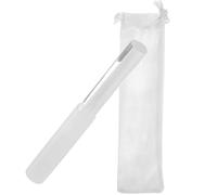 Acrylic White Singing Bowl Mallet Stick for Home Meditation Crystal Sound Striker with Rubber Grip for Smooth Tone, 7.7 Inch