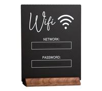 Acrylic WiFi Password Board WiFi Sign Chalk Boards With Wooden Base, WiFi Code Sign For Home, Guest Room, And Commercial Or Retail Use, 19x16cm Table Centerpieces Decoration