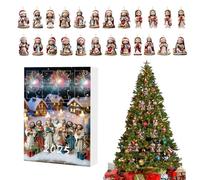Acrylic with Pendant - Day Counter 24 Jesus Pendants for Christmas | Collectable 2D Acrylic Scene Accessories for Fireplace Fence Tree Wall