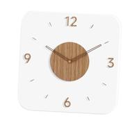 Acrylic Wood Wall Clock, Silent Movement, Decorative, for Hotel, Square