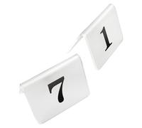 Acrylic Wtable Numbers 1-50 Number Tent Table Number Double-Sided Acrylic Stackable Aluminum Place Cards Table Numbers/Clear/1 to 20