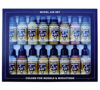 Acrylicos Vallejo "German WWII Europe & Africa" Model Air Set, 17 ml (Pack of 16)