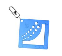 Acrylics Knitting Gauge Ruler With Keychain Clip Knitting Needle Gauge Square Tool For Yarns Measuring Tool Circular Needle