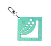 Acrylics Knitting Gauge Ruler With Keychain Clip Knitting Needle Gauge Square Tool For Yarns Measuring Tool Circular Needle