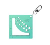 Acrylics Knitting Gauge Ruler with Keychain Clip Needle Gauge Square Tool for Yarns Measuring Tool Circular Needle