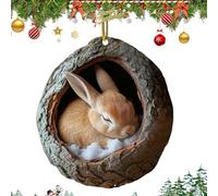 Acrylique 2D - Sapin De Noël Pendentifs Acryliques Plats Arbre De Noël | Ornements Mignons Animaux Avec, Sangle Ajustable Pour Porte Café Salon Restaurant Rebord De Restaurant Balconi Fenêtre
