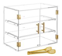 Acryvic 3 Tray Bakery & Pastry Display Case, Large Bread Cabinet