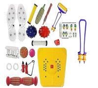 ACS MART accupressure kit combo sujok tools therapy massager wooden tools acu body massager foot roller all in one set acupressure Health Multi Colour