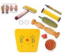 ACS MART acupressure kit all in one magnet sujok wooden tools combo with Reflexology Chart