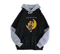 acsefire Banana Fish Hoodie Fashion Fake Two Pullover Anime Character Print Stitching Color Contrast Hooded Sweatshirt Men Women