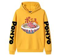 acsefire Ponyo on The Cliff Hoodie Anime Ponyo Cosplay Costumes Men's and Women's Printed Long Sleeves Pullover Hooded Sweatshirt