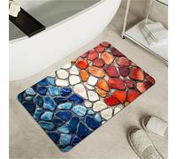 acsewater 3D Visual Stone Diatomite Bath Mat Bathroom Entrance Non-Slip Absorbent Quick Dry Rug