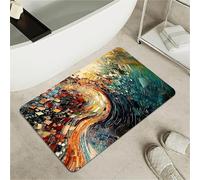 acsewater 3D Visual Stone Diatomite Bath Mat Bathroom Entrance Non-Slip Absorbent Quick Dry Rug