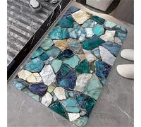 acsewater 3D Visual Stone Diatomite Bath Mat Bathroom Entrance Non-Slip Absorbent Quick Dry Rug