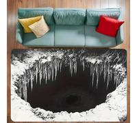 acsewater Alfombras 3D Alfombra Salón Pelo De Cristal Cómodo Decorativo Suave Al Tacto Para Sala De Estar Comedor Y Área De Entretenimiento