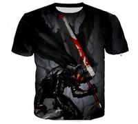 acsewater Berserk T-Shirts Personalised Digital Printing Top Guts Guts T-Shirts Comic Berserk Black Swordsman Guts Pattern Outfit Summer New Anime Skull Knight T-Shirts