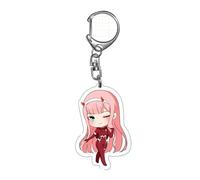 acsewater Darling in the FranXX Anime Peripheral Acrylic Double Sided Pendant Zero Two Pendant Keychain