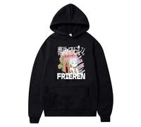 acsewater Frieren Anime Beyond Journey's End Hoodie Frieren Fern Himmel Stark Merch Graphic Pullover Sweatshirt Hoodies Gifts Black/White Teens Men