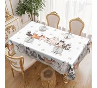 acsewater Funny Tablecloth Cats Table Cloths Waterproof Wipeable Table Cover for Cat Lovers Dinning Decor 180 x 140 cm Rectangular