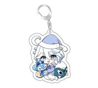 acsewater Genshin Impact Anime Furina Keychain Focalors Pendant Focalors Keychain Furina Ornament Genshin Impact Key Ring