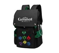 acsewater Genshin Impact Backpack Oxford Waterproof Rucksack Neutral Backpack Large Capacity Student Laptop Bag Casual Bag