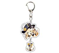 acsewater Genshin Impact Keychain Anime Printed Acrylic Riser Book Bag Hanging Keychain Anime Fan Keychain Furina,Navia Keychain...