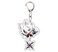acsewater Genshin Impact Keychain Anime Printed Acrylic Riser Book Bag Hanging Keychain Anime Fan Keychain Furina,Navia Keychain...
