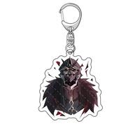 acsewater Genshin Impact Keychain Tartaglia Capitano Sandrone Key Chain Acrylic Figure Pantalone Wanderer Arlecchino Keyring