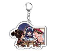acsewater Genshin Impact Keychain Xiao Zhongli Accessories Cute Cartoon Venti Key Ring Anime Peripheral Diluc Ragnvindr Raiden Ei Car Keychain Pendant Ornament Bag Pendant Collection