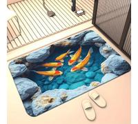 acsewater Koi Trap Doormat 3D Printed Optical Illusion Entrance Mat Non-Slip Washable Mat Suitable for Indoor and Outdoor Use