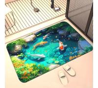 acsewater Koi Trap Doormat 3D Printed Optical Illusion Entrance Mat Non-Slip Washable Mat Suitable for Indoor and Outdoor Use