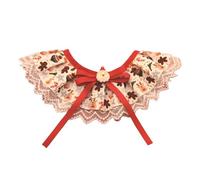 acsewater Pet Cat Dog Christmas Lace Bandana Collar Adjustable Strap Scarf Accessory