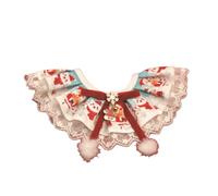 acsewater Pet Cat Dog Christmas Lace Bandana Collar Adjustable Strap Scarf Accessory