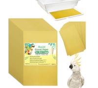 Acsist 30PCS Gravel Paper for Bird Cage, 16 x 10 inch Cuttable Sea Sand Paper Liners, Calcium Sandpaper for Hard-Billed Birds, Bird Cage Liners for Parrots,Cockatiels & All Your Feathered Friends