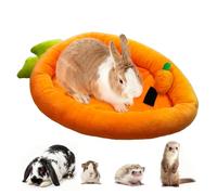 Acsist Bunny Bed,Carrot Shape Rabbit Beds,Soft Guinea Pig Mat Pads,Machine Washable Small Animal Sleep Bed for Chinchilla,Squirrel,Hedgehog,Rat,13.4"x 17.3"