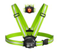 ACSO Running Lights for Runners,500 Lumens Running Light,360°Reflective Vest,45° Adjustable,IPX5 Waterproof Rechargeable Light Up Gear for Night Walking/Cycling/Jogging/Hiking.