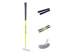 Acstar Two Way Junior Golf Putter Graphite Kids Putter Both Left and Right Handed Easily Use for Kids Age 3-5(Silver Head+Yellow Shaft+Blue Grip,25 inch,Age 3-5)