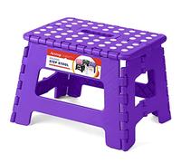 ACSTEP Folding Portable Collapsible Plastic Foldable Step Stool,Non Slip Folding Stools for Kitchen Bathroom Bedroom (Purple)