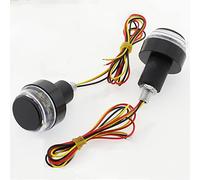 ACSUZ 2Pcs Motorcycle Turn Signal Lights LED Handle Bar End Blinker for 22Mm Double Colors LED Side Marker Lamp,Blue