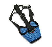 ACSUZ Adjustable Dog Muzzle Breathable Dog Mouth Cover Muzzle Collar Anti Barking Pet Mouth Muzzles for Dogs Dog Accessories,Blue,XXL