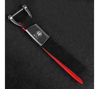 ACSUZ Car Key Chain, for Alfa Romeo 159 156 147 giulia Strap Keyring Men/Women Detachable Key Rings Braided With Logo Accessories,Black Red-A