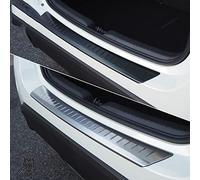 ACSUZ Car Stainless Steel Rear Bumper Protector Strips, for Toyota Yaris 2013-2020 Rear Trunk Sill Anti Scuff Scratch Trim Accessories,OuterPlate Silver