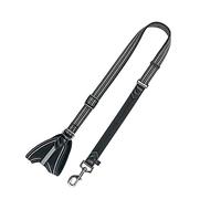 ACSUZ Nylon Elastic Dog Leash Reflective Dog Walking Leash with Anti Injury Gloves Pet Dog Training Rope,Grey,L