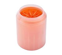 ACSUZ Paw Plunger Pet Paw Cleaner Soft Silicone Foot Cleaning Cup Portable Cats Dogs Paw Clean Brush Home Practical Supplies,Orange,Medium