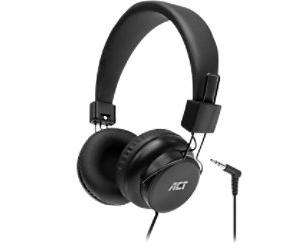 ACT AC9300 Wired Headphones Over-the-head 3.5 mm Jack No Stereo Black
