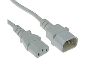 ACT AK5244 IEC Male to Female Cable 1.2 m C13 to C14 White