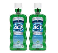 ACT Anticavity Fluoride Mouthwash with Zero Alcohol, Prevents Cavities, Freshens Breath & Strengthens Teeth, Mint Flavor, 18 fl. oz., 2 pk